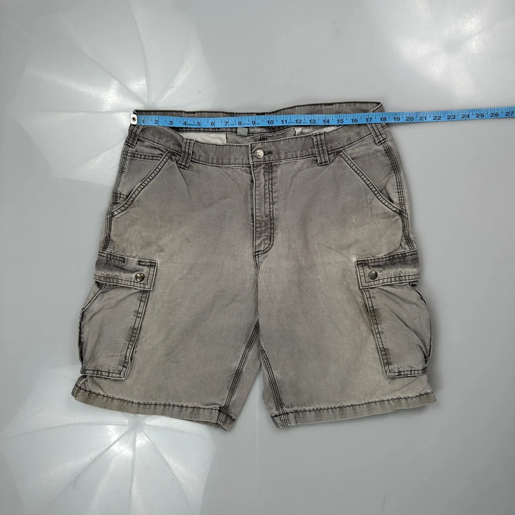 Carhartt Cargo Shorts - 38W 10L Grey Cotton - Image 4