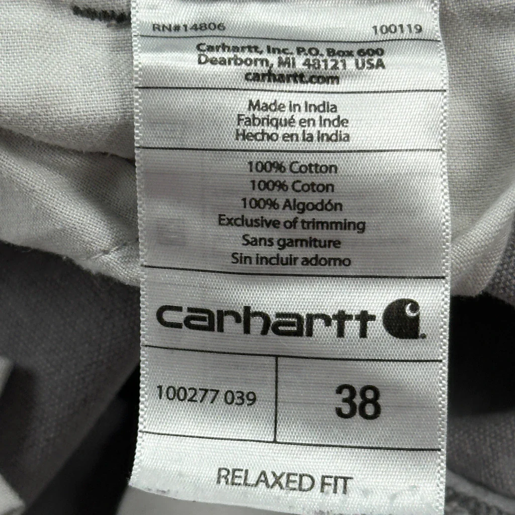 Carhartt Cargo Shorts - 38W 10L Grey Cotton - Image 6