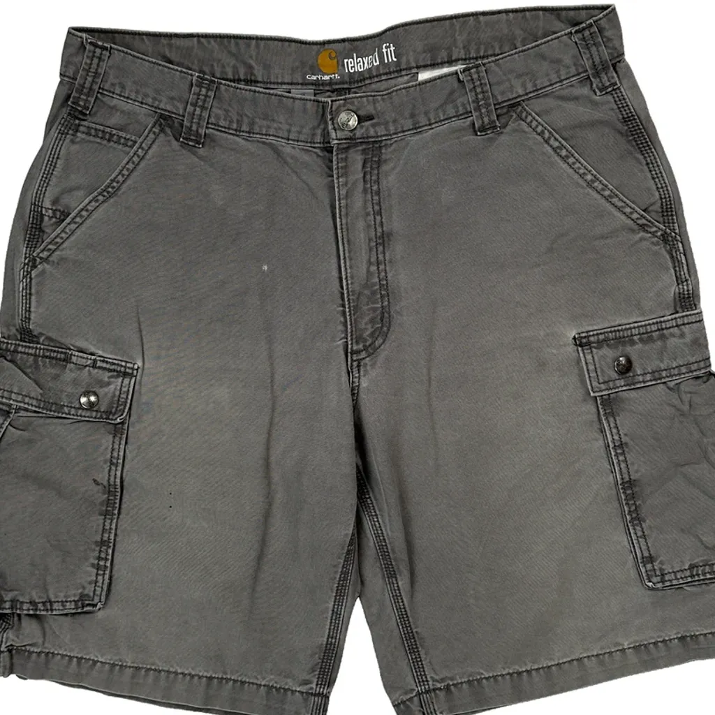 Carhartt Cargo Shorts - 38W 10L Grey Cotton - Image 9