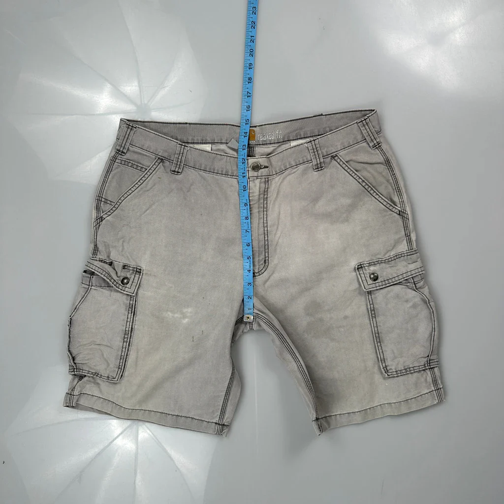 Carhartt Cargo Shorts - 40W 10L Grey Cotton - Image 4