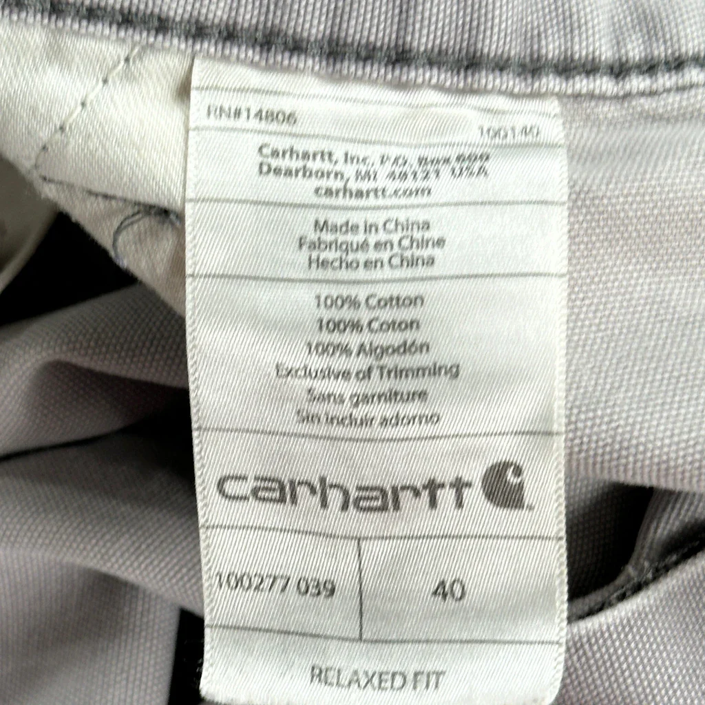 Carhartt Cargo Shorts - 40W 10L Grey Cotton - Image 6