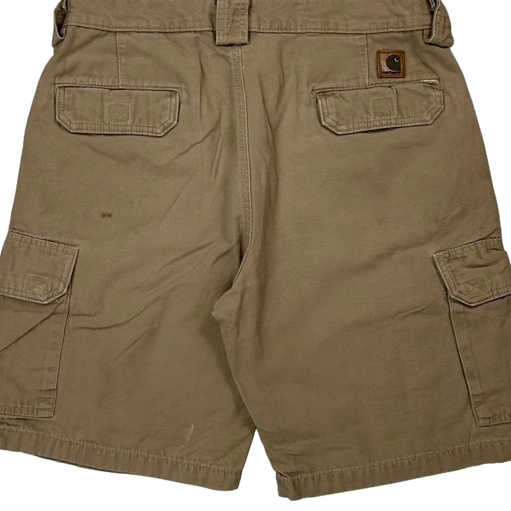 Carhartt Cargo Shorts - 34W 10L Khaki Cotton - Image 7