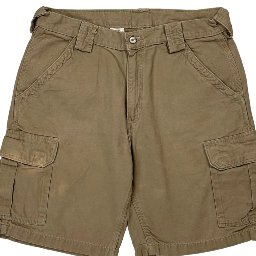 Carhartt Cargo Shorts - 34W 10L Khaki Cotton - Image 9