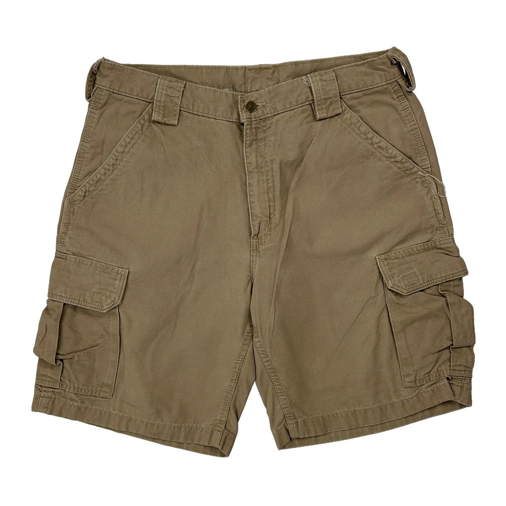 Carhartt Cargo Shorts - 34W 9L Khaki Cotton - Image 2