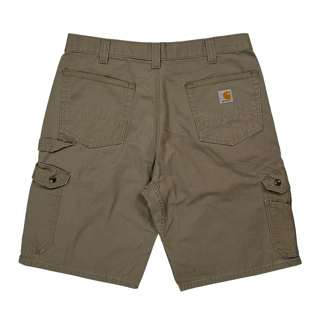 Carhartt Cargo Shorts - 36W 11L Khaki Cotton