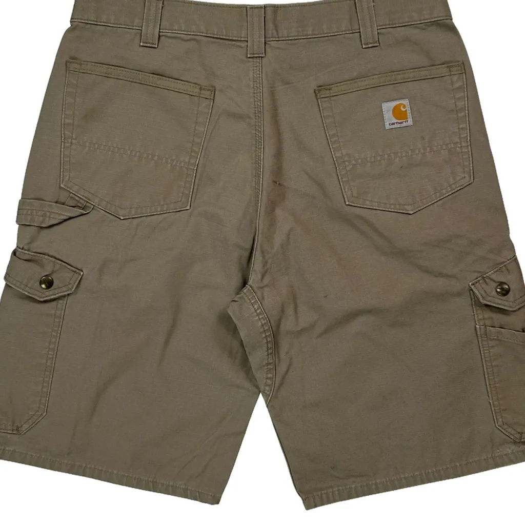 Carhartt Cargo Shorts - 36W 11L Khaki Cotton - Image 7