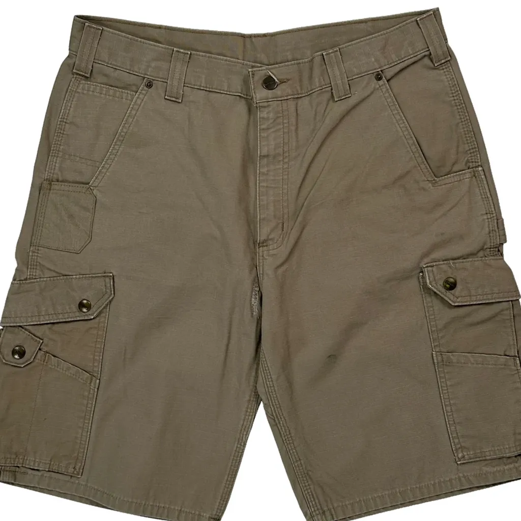 Carhartt Cargo Shorts - 36W 11L Khaki Cotton - Image 9