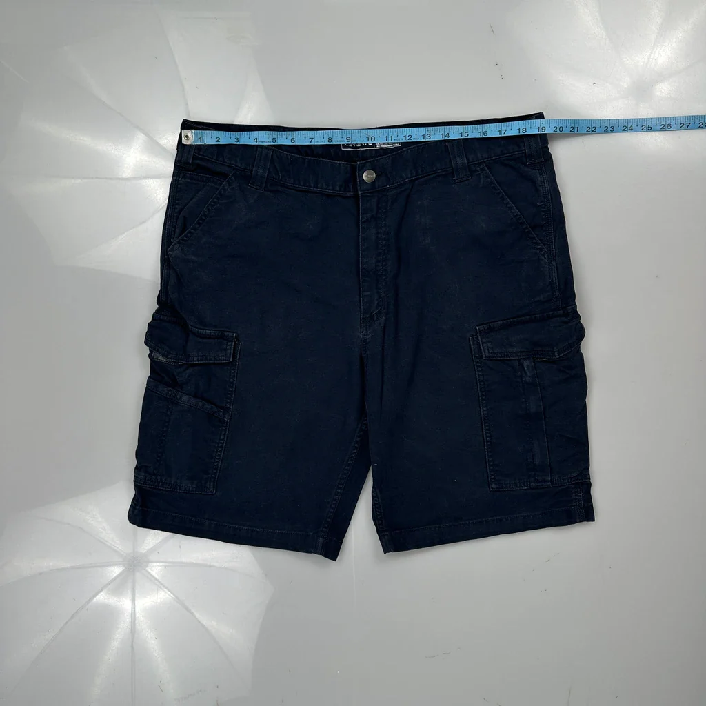 Carhartt Cargo Shorts - 40W 10L Navy Cotton - Image 3