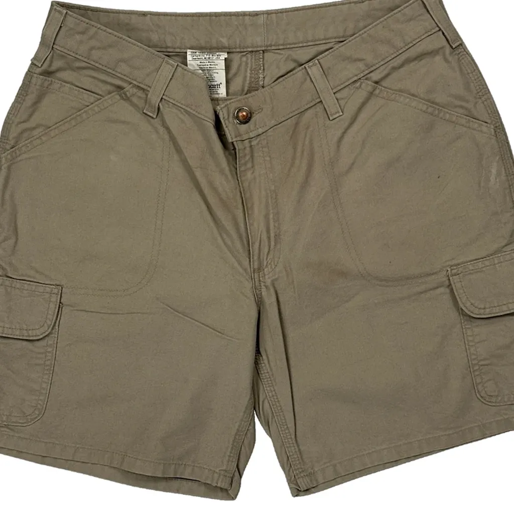 Carhartt Cargo Shorts - 30W UK 10 Khaki Cotton - Image 10