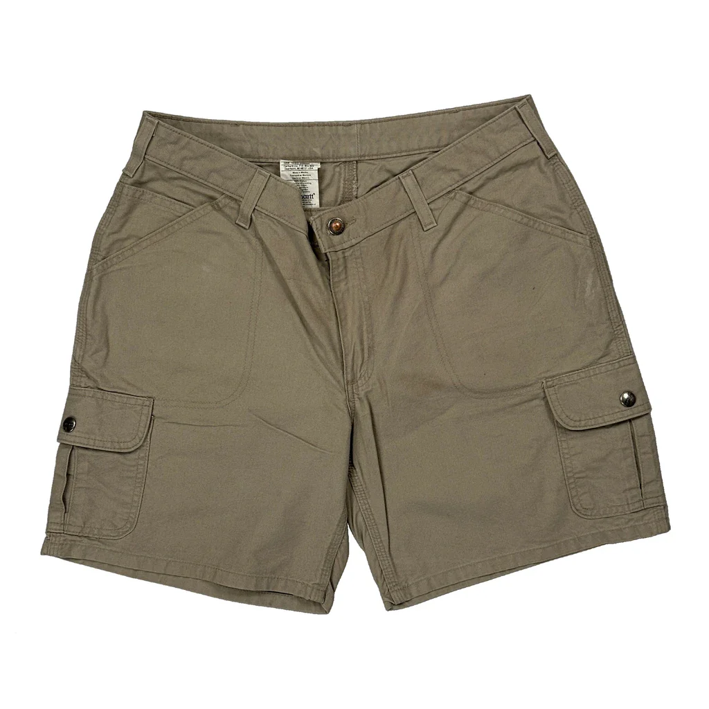 Carhartt Cargo Shorts - 30W UK 10 Khaki Cotton - Image 2