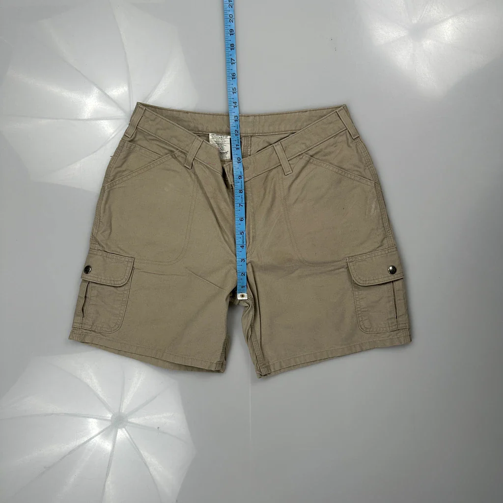 Carhartt Cargo Shorts - 30W UK 10 Khaki Cotton - Image 4