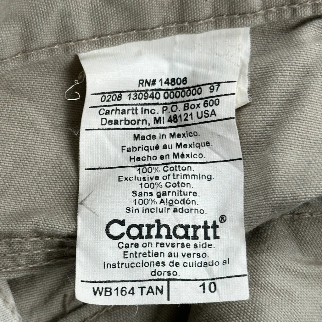 Carhartt Cargo Shorts - 30W UK 10 Khaki Cotton - Image 6
