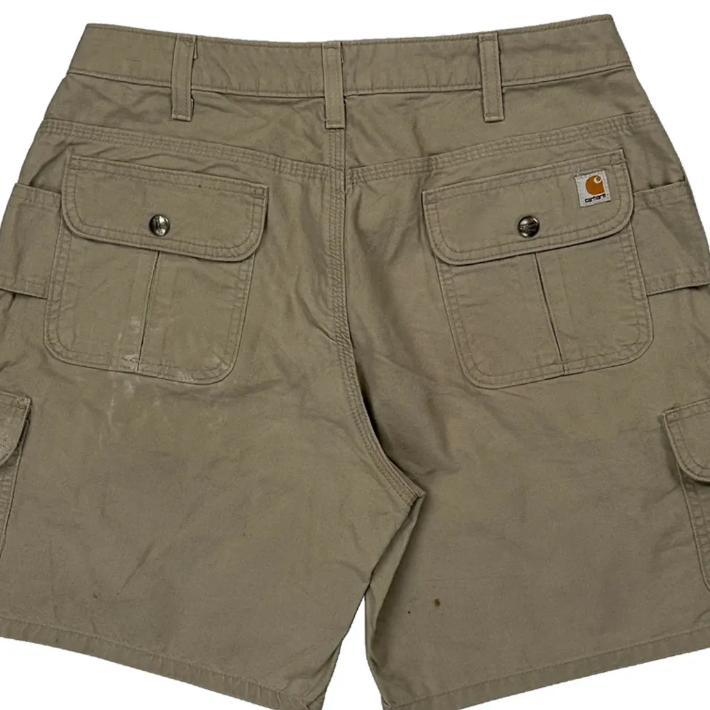 Carhartt Cargo Shorts - 30W UK 10 Khaki Cotton - Image 7