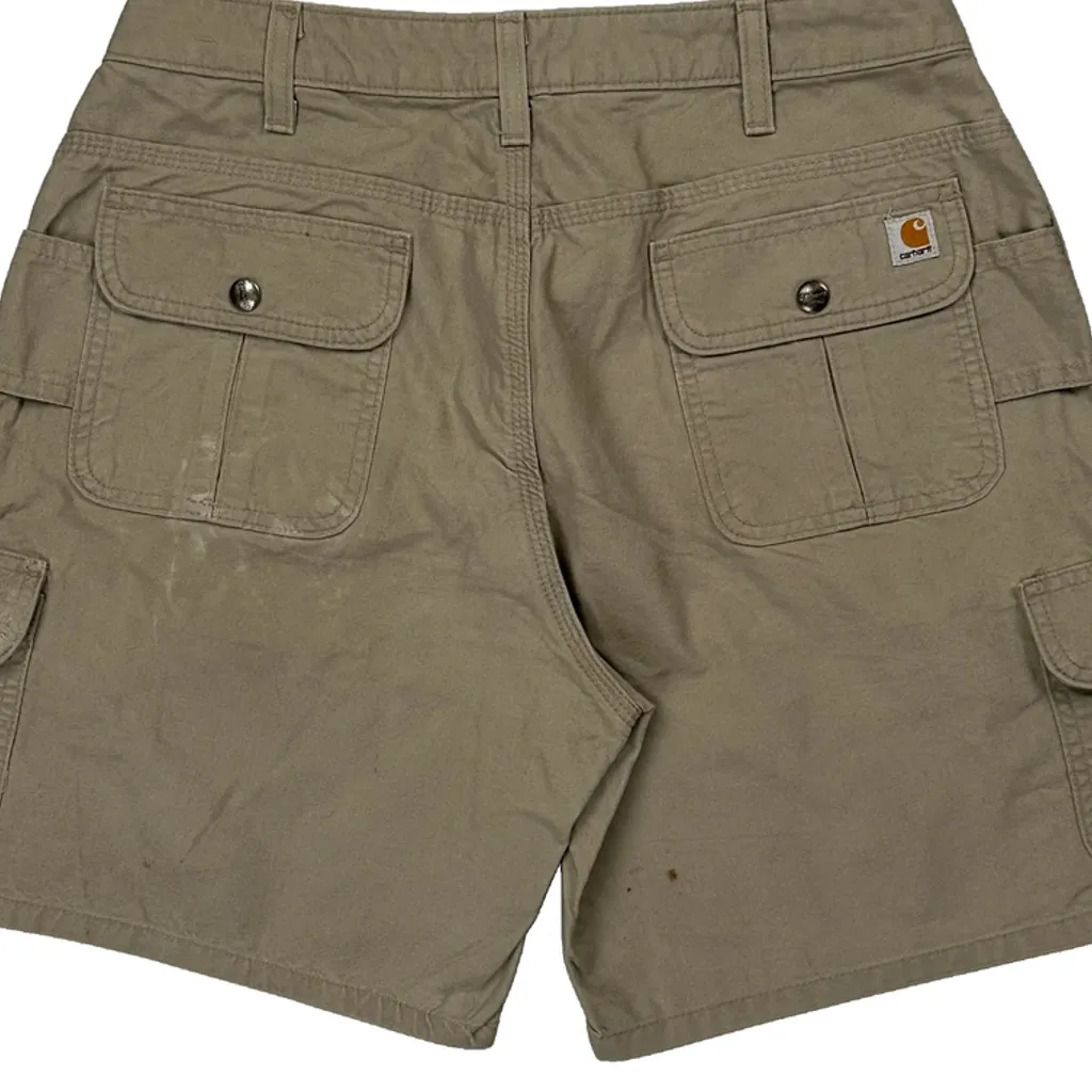 Carhartt Cargo Shorts - 30W UK 10 Khaki Cotton - Image 8