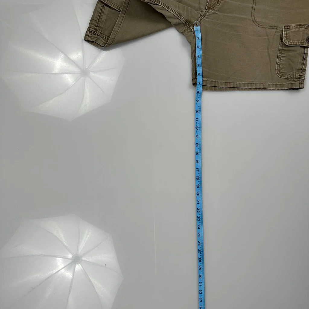 Carhartt Cargo Shorts - 33W UK 14 Khaki Cotton - Image 5