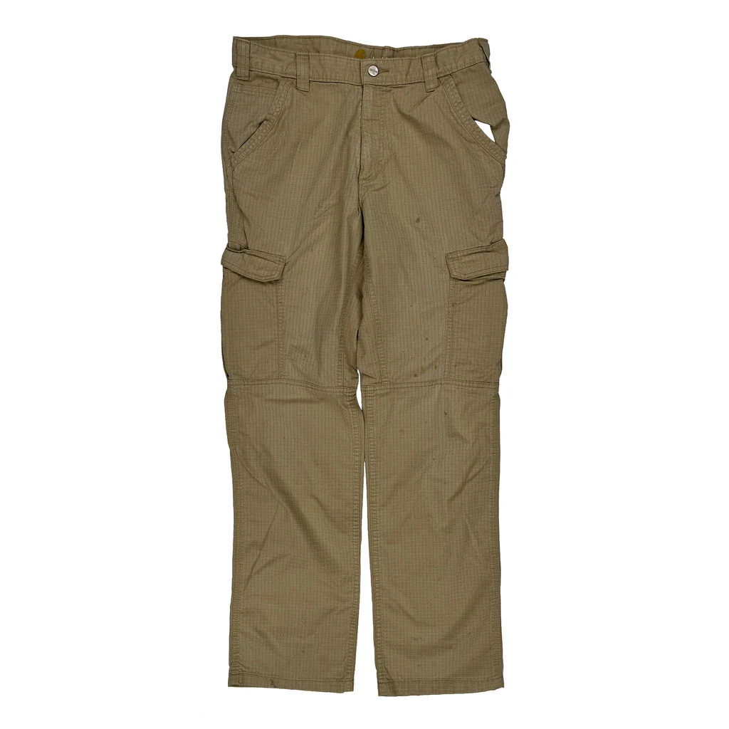 Carhartt Cargo Trousers - 32W 33L Beige Cotton Blend - Image 2