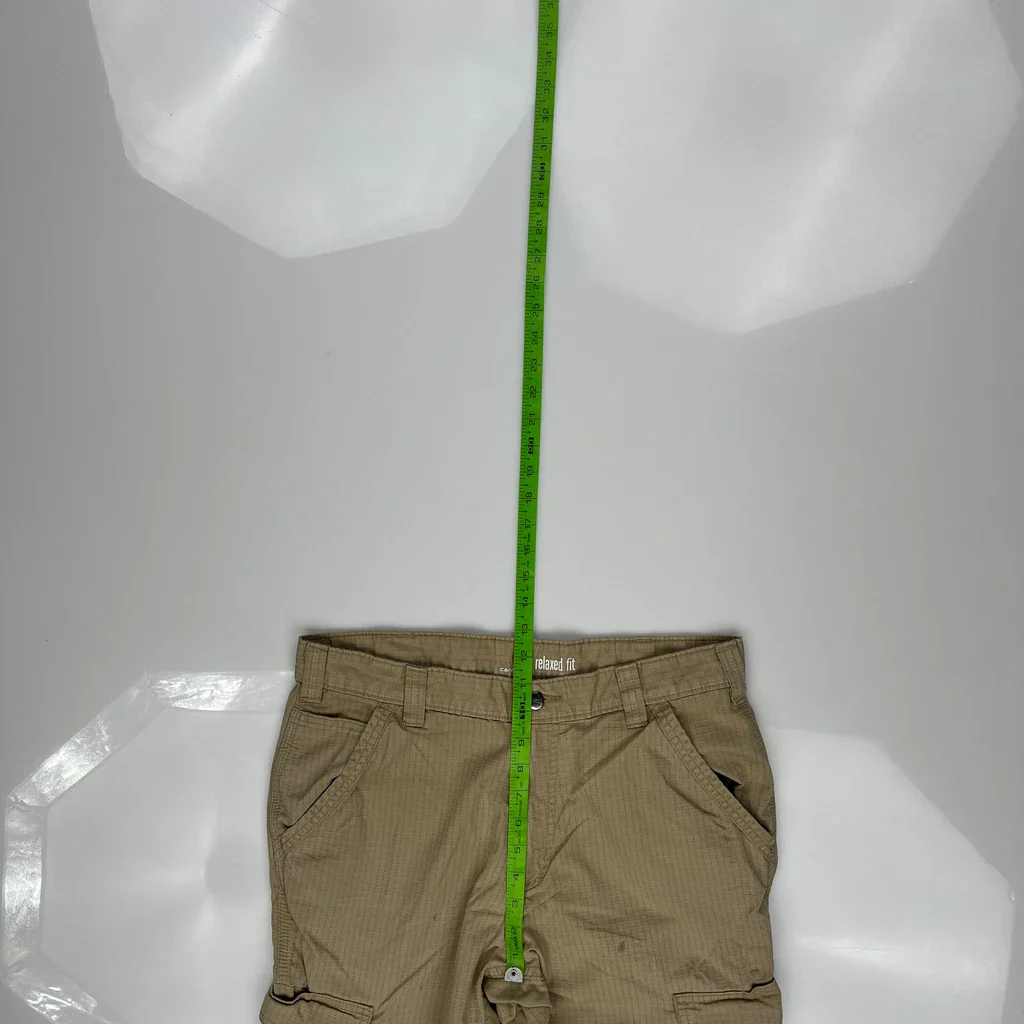 Carhartt Cargo Trousers - 32W 33L Beige Cotton Blend - Image 4
