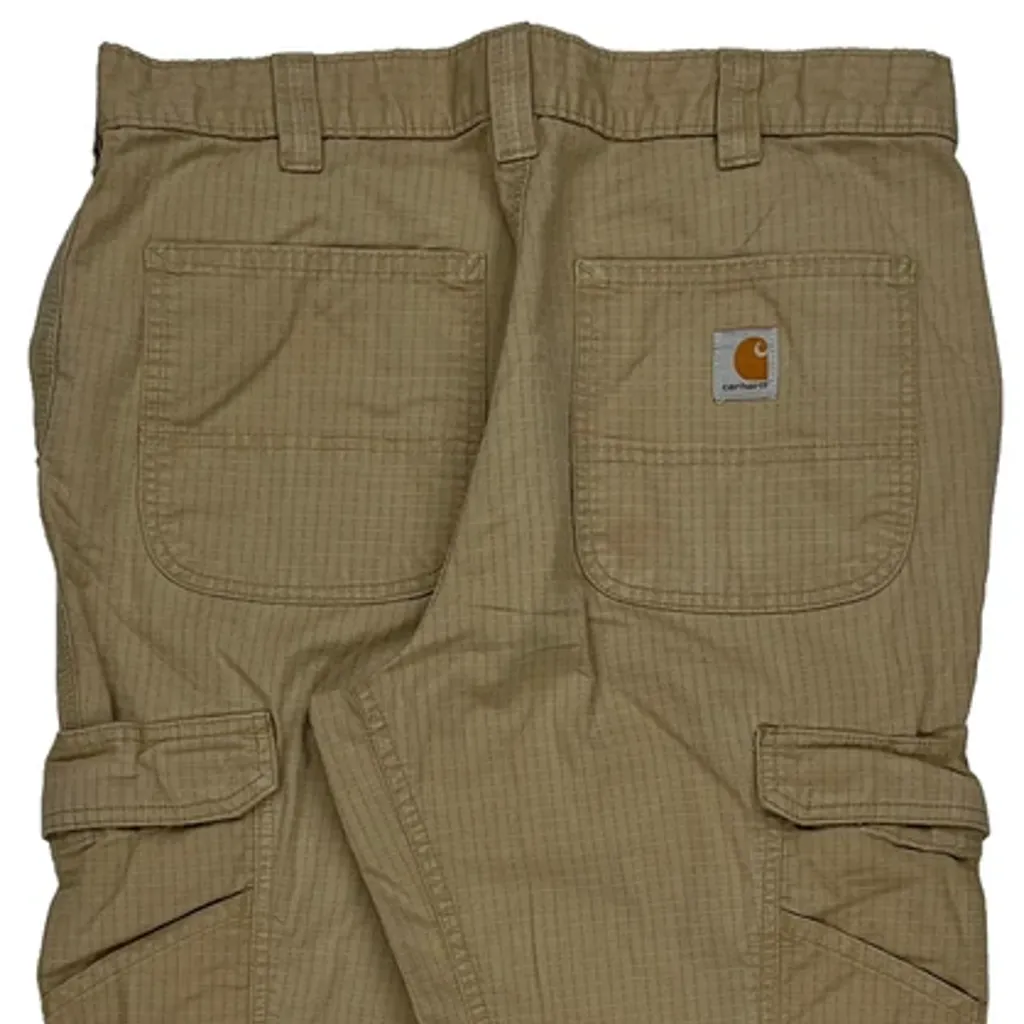 Carhartt Cargo Trousers - 32W 33L Beige Cotton Blend - Image 7