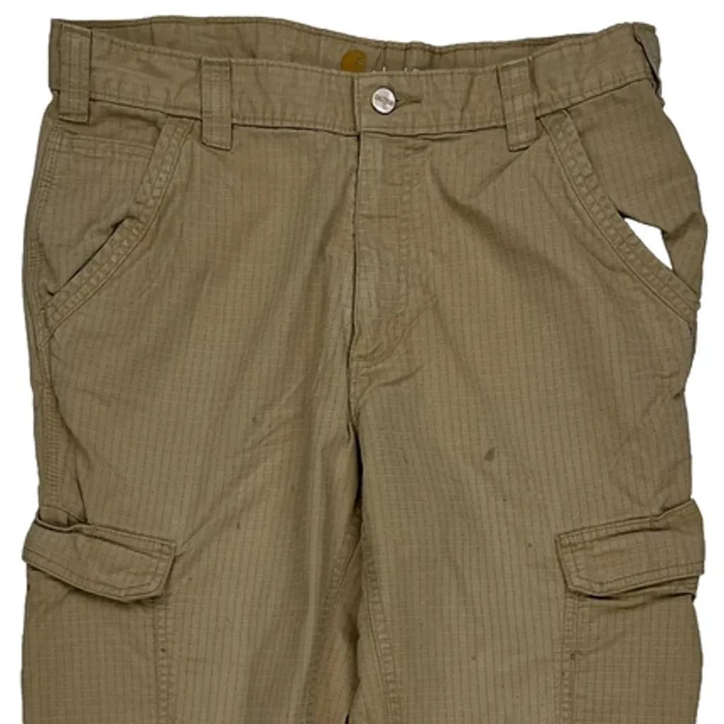 Carhartt Cargo Trousers - 32W 33L Beige Cotton Blend - Image 9