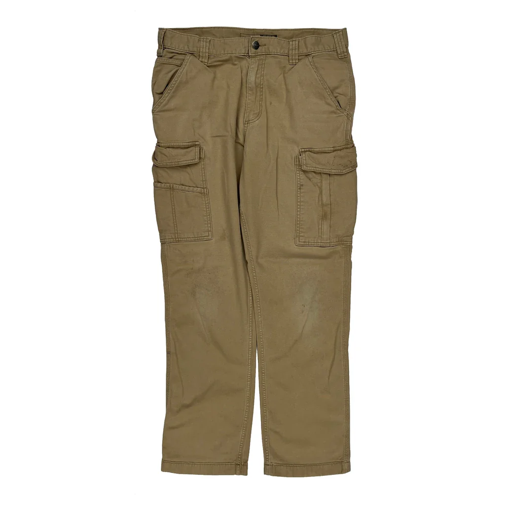 Carhartt Cargo Trousers - 33W 31L Beige Cotton - Image 2