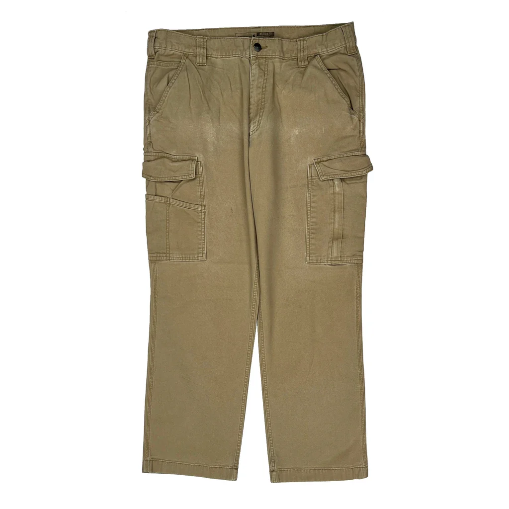Carhartt Cargo Trousers - 34W 29L Beige Cotton - Image 2