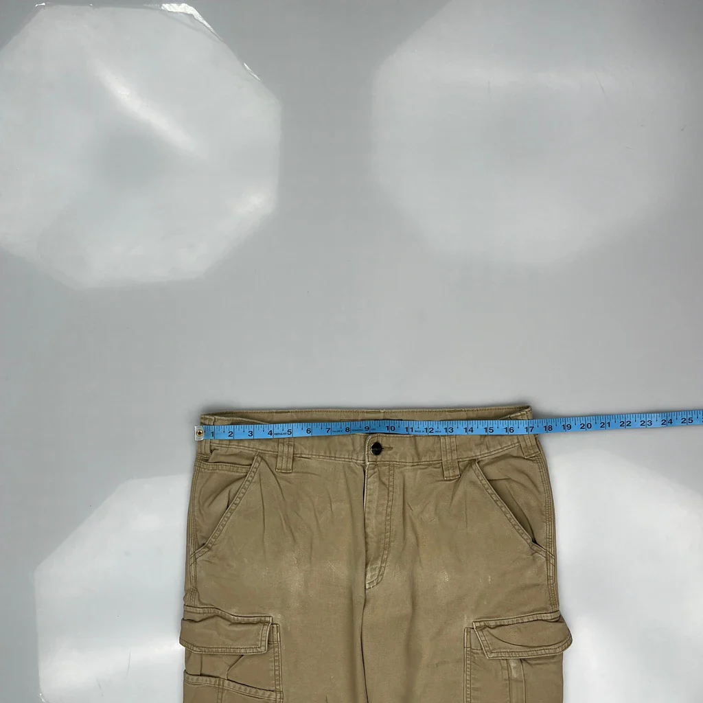 Carhartt Cargo Trousers - 34W 29L Beige Cotton - Image 3