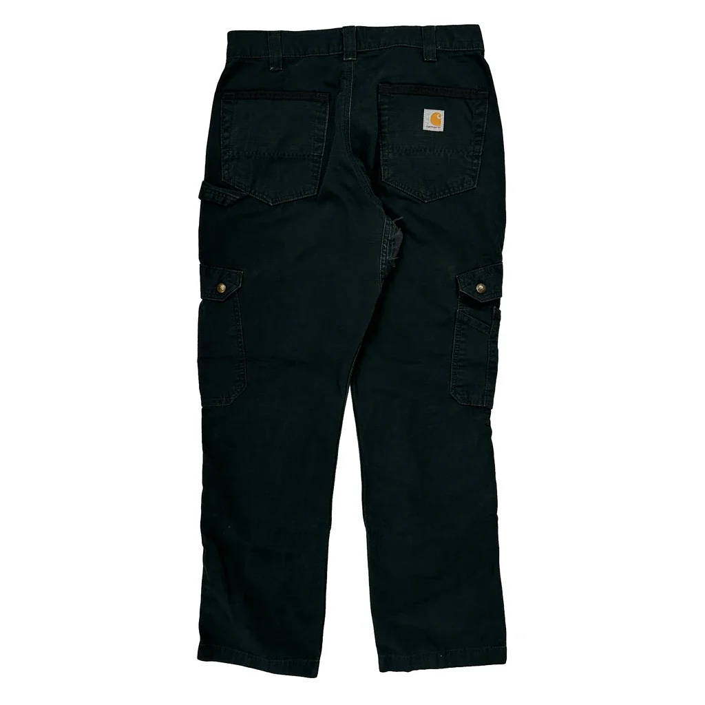Carhartt Cargo Trousers - 30W 31L Black Cotton