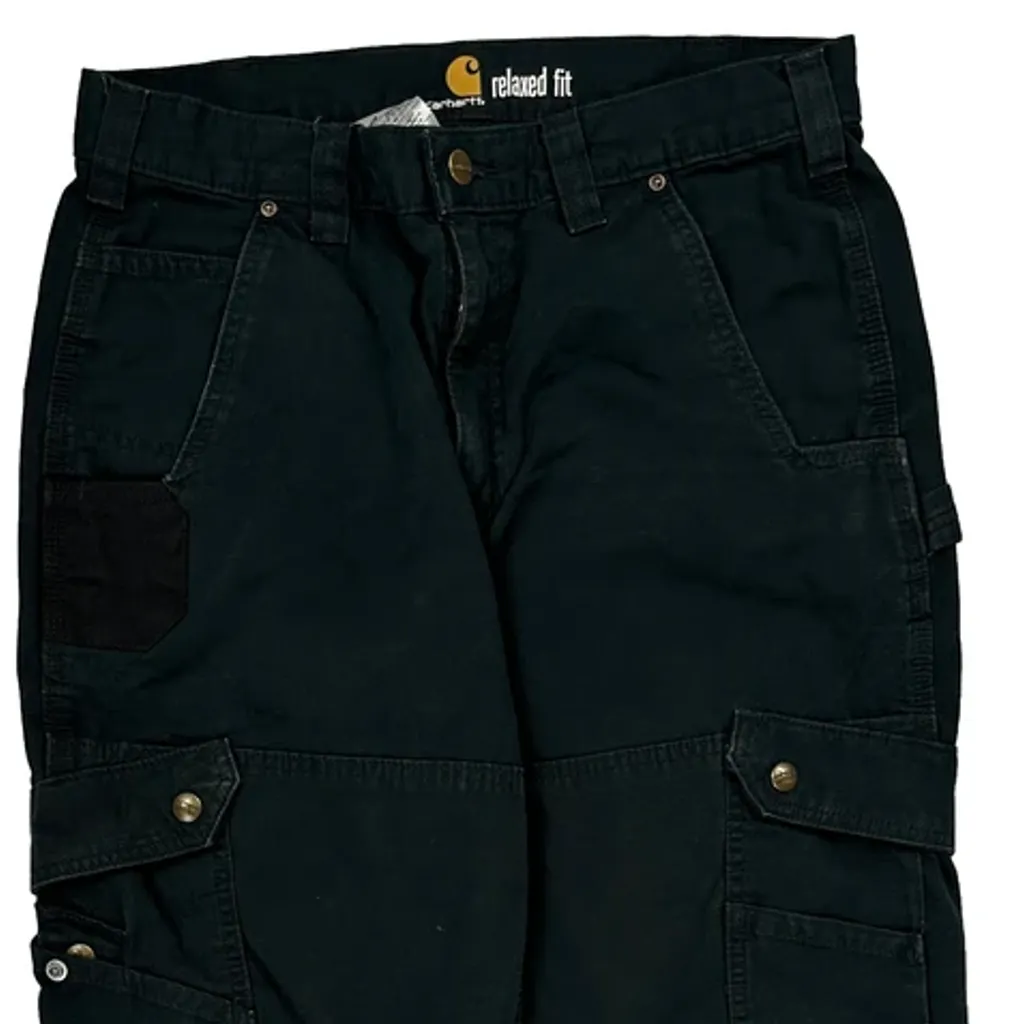 Carhartt Cargo Trousers - 30W 31L Black Cotton - Image 10