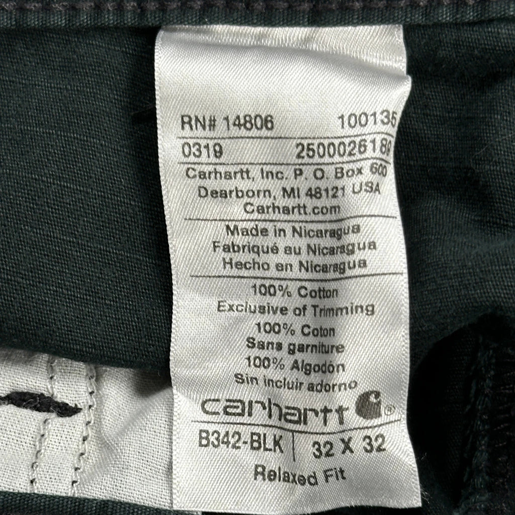 Carhartt Cargo Trousers - 30W 31L Black Cotton - Image 6