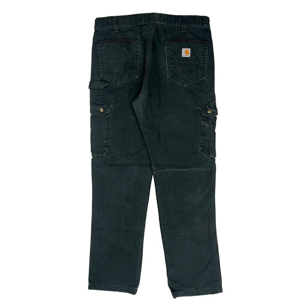 Carhartt Cargo Trousers - 36W 33L Black Cotton