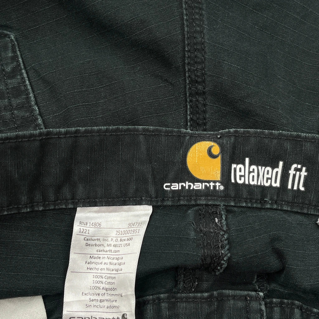 Carhartt Cargo Trousers - 36W 33L Black Cotton - Image 6