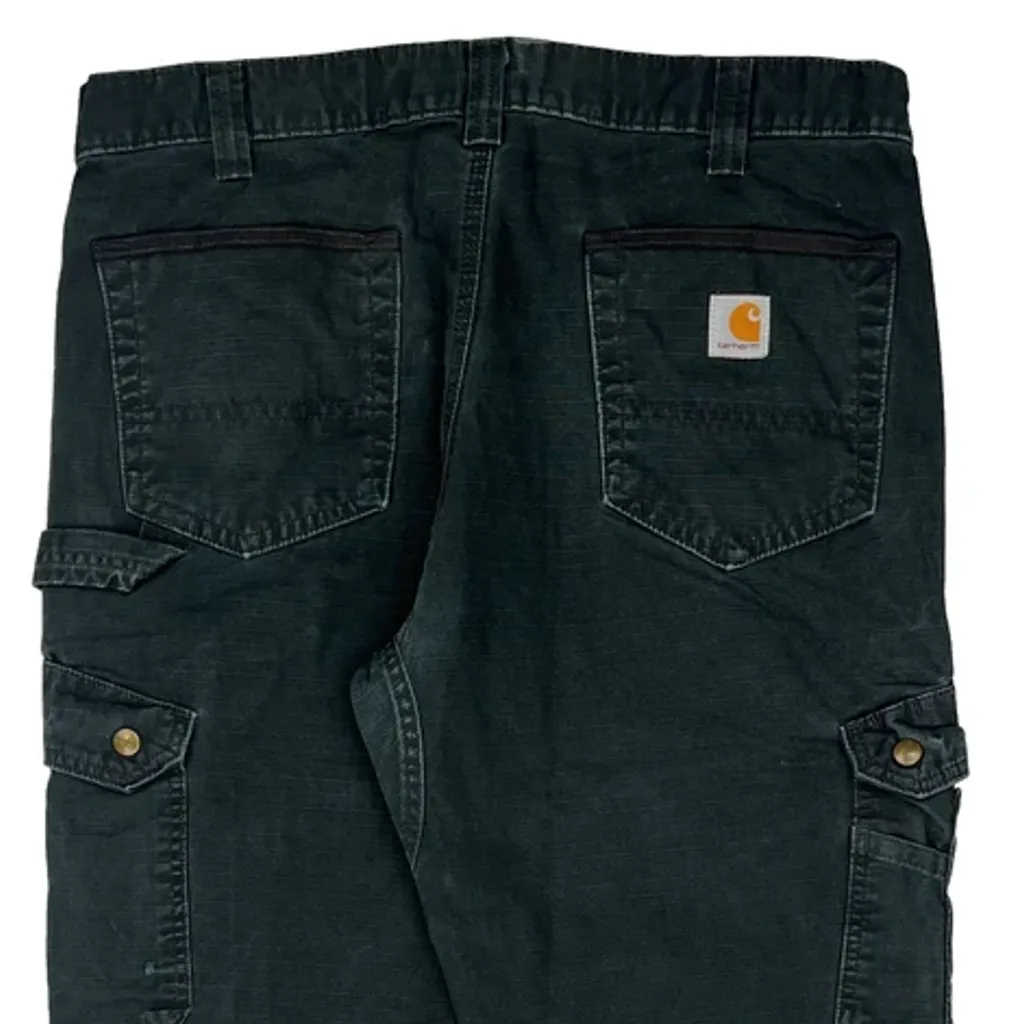 Carhartt Cargo Trousers - 36W 33L Black Cotton - Image 8