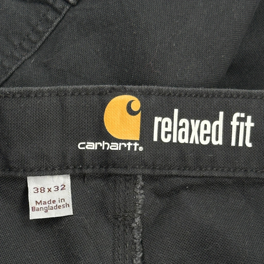 Carhartt Double Knee Cargo Trousers - 37W 31L Black Cotton - Image 6