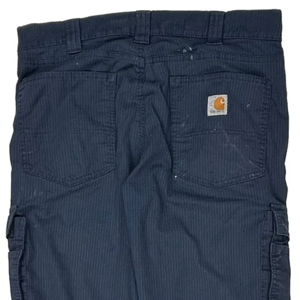 Carhartt Cargo Trousers - 32W 30L Blue Cotton Blend - Image 9