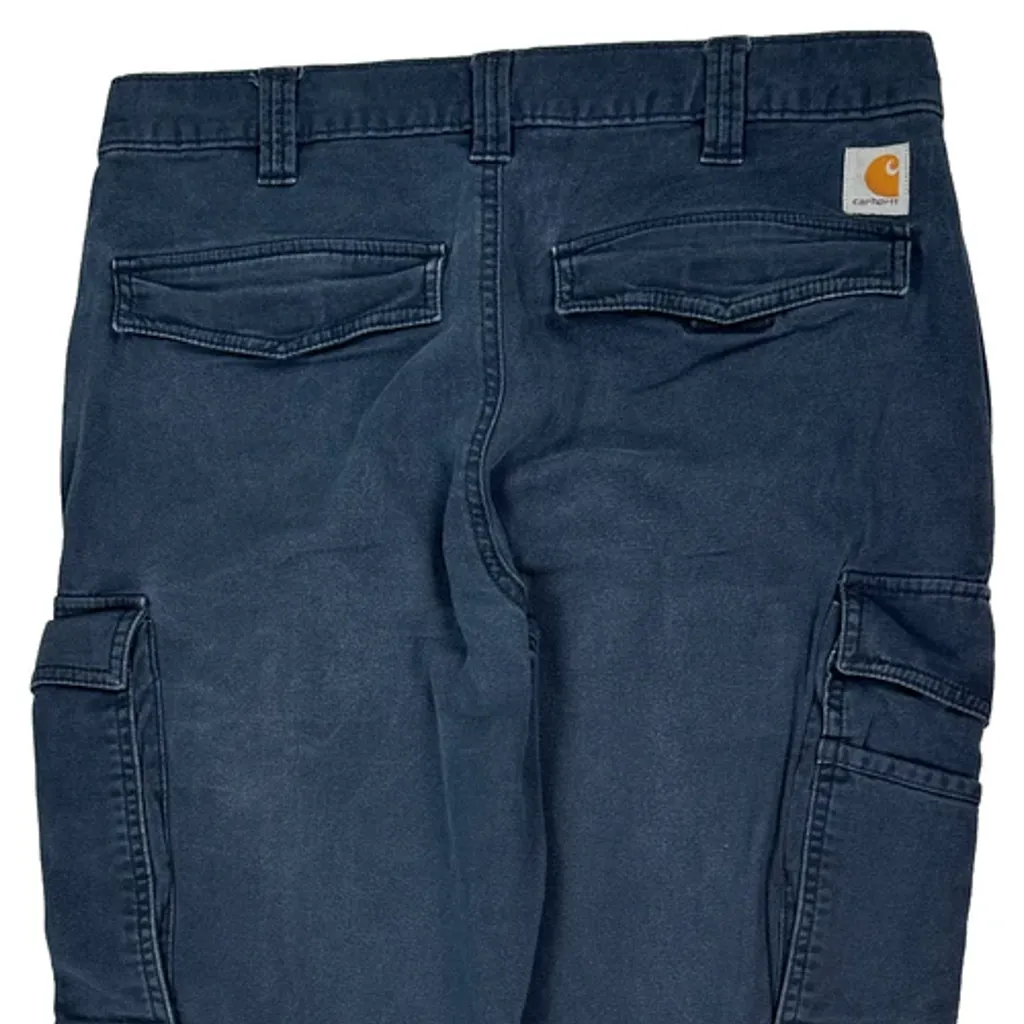 Carhartt Cargo Trousers - 34W 30L Blue Cotton - Image 8