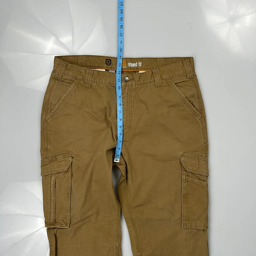 Carhartt Cargo Trousers - 36W 29L Brown Cotton - Image 4