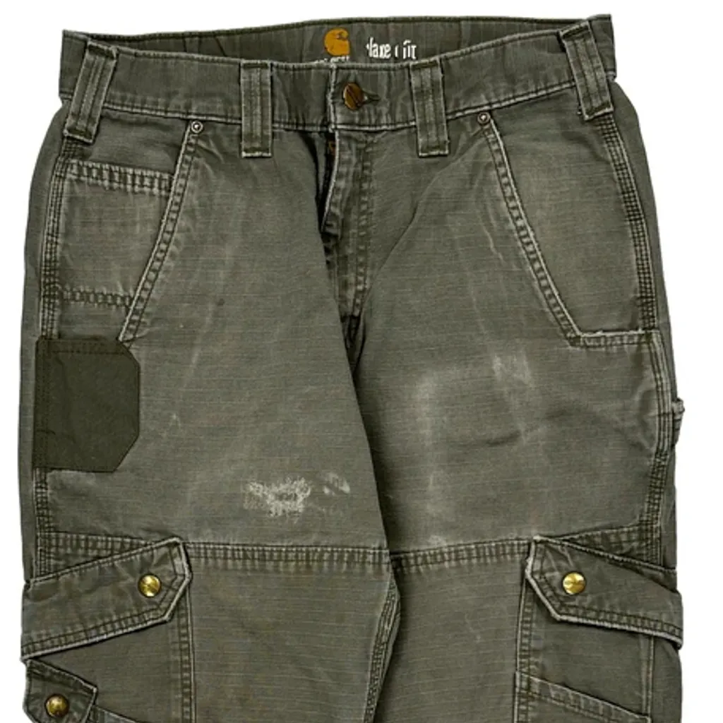 Carhartt Cargo Trousers - 28W 32L Green Cotton - Image 10