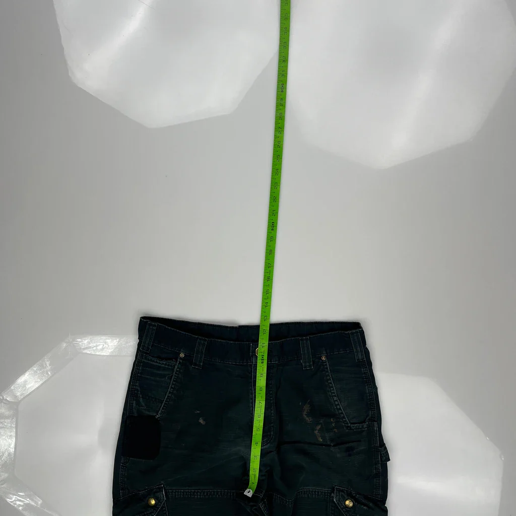 Carhartt Double Knee Cargo Trousers - 33W 30L Green Cotton - Image 4