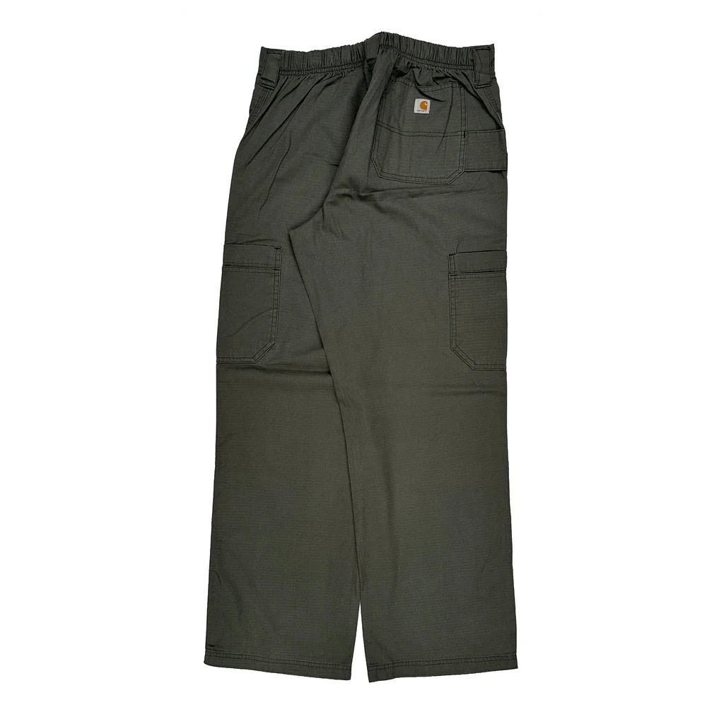 Carhartt Baggy Cargo Trousers - Medium Green Cotton Blend