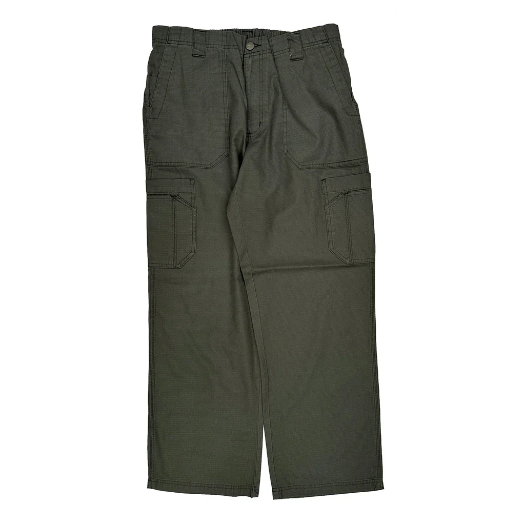 Carhartt Baggy Cargo Trousers - Medium Green Cotton Blend - Image 2