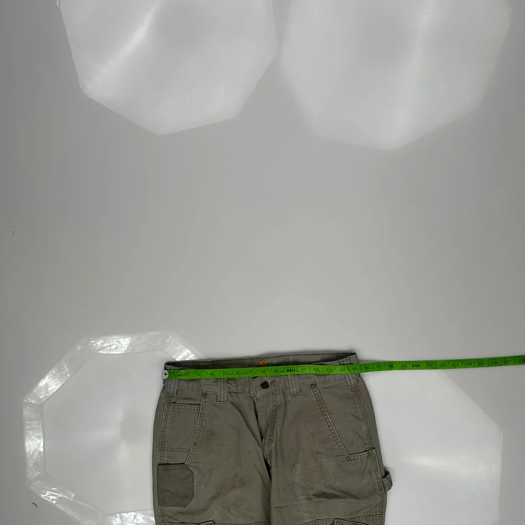 Carhartt Double Knee Cargo Trousers - 30W 29L Grey Cotton - Image 3