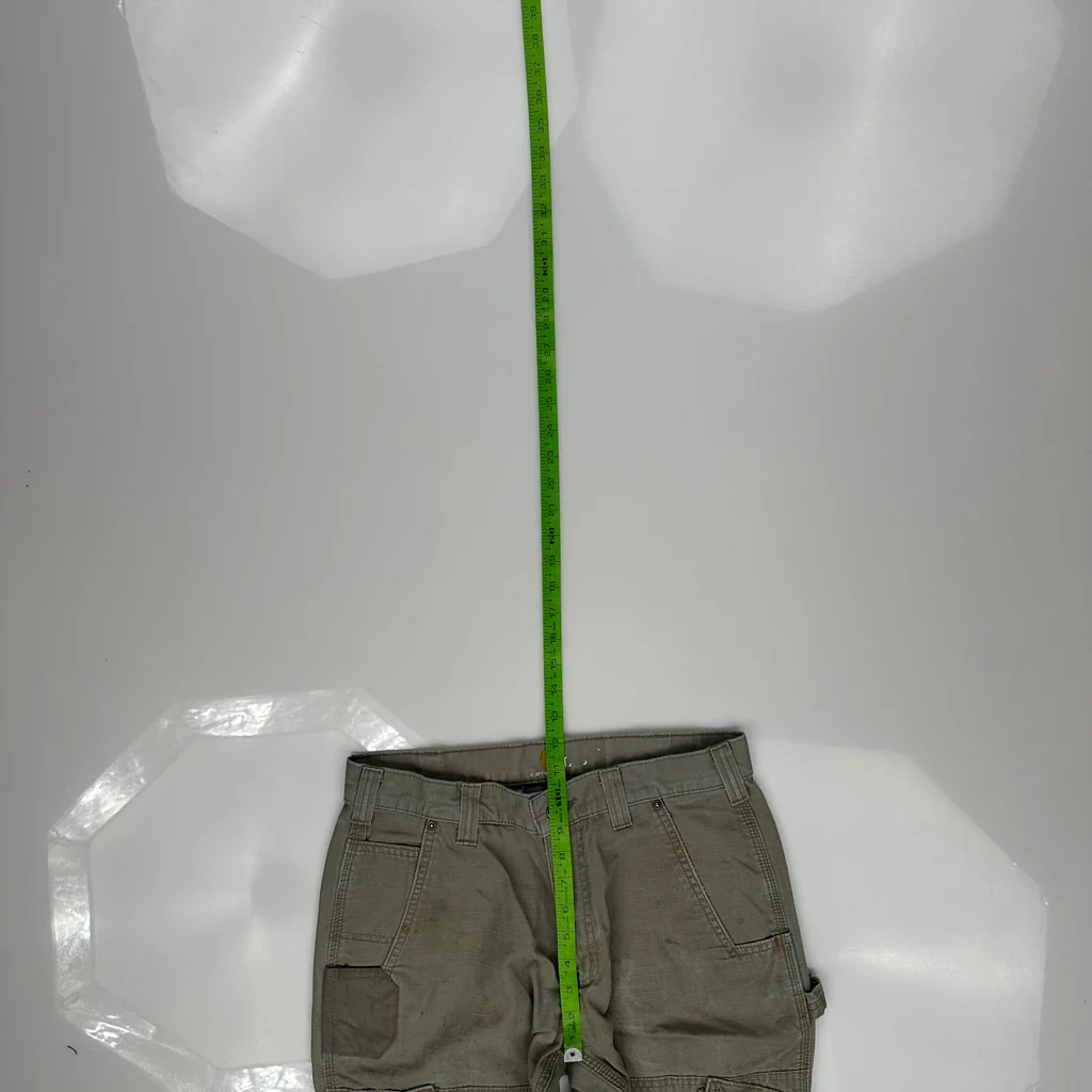 Carhartt Double Knee Cargo Trousers - 30W 29L Grey Cotton - Image 4