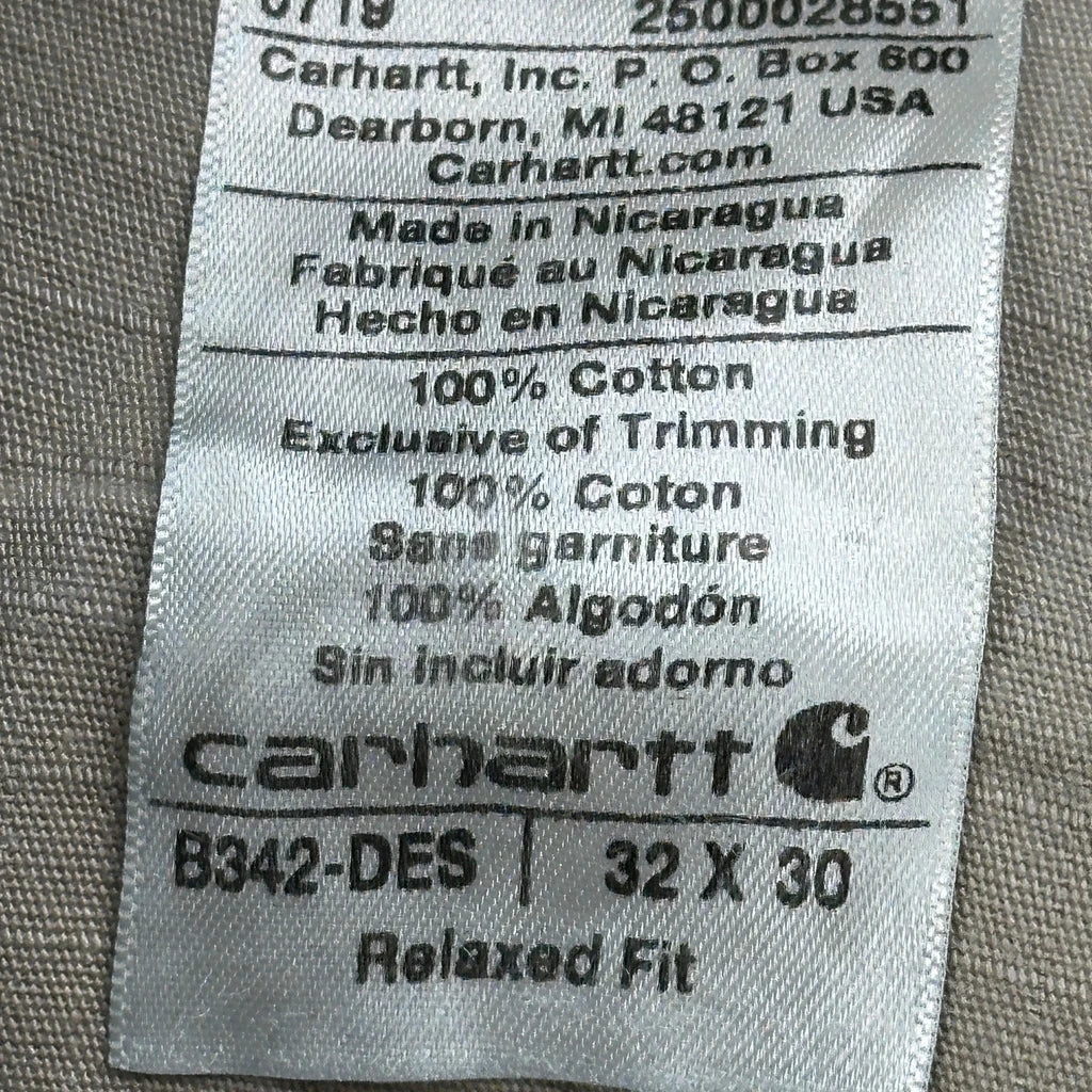 Carhartt Double Knee Cargo Trousers - 30W 29L Grey Cotton - Image 6
