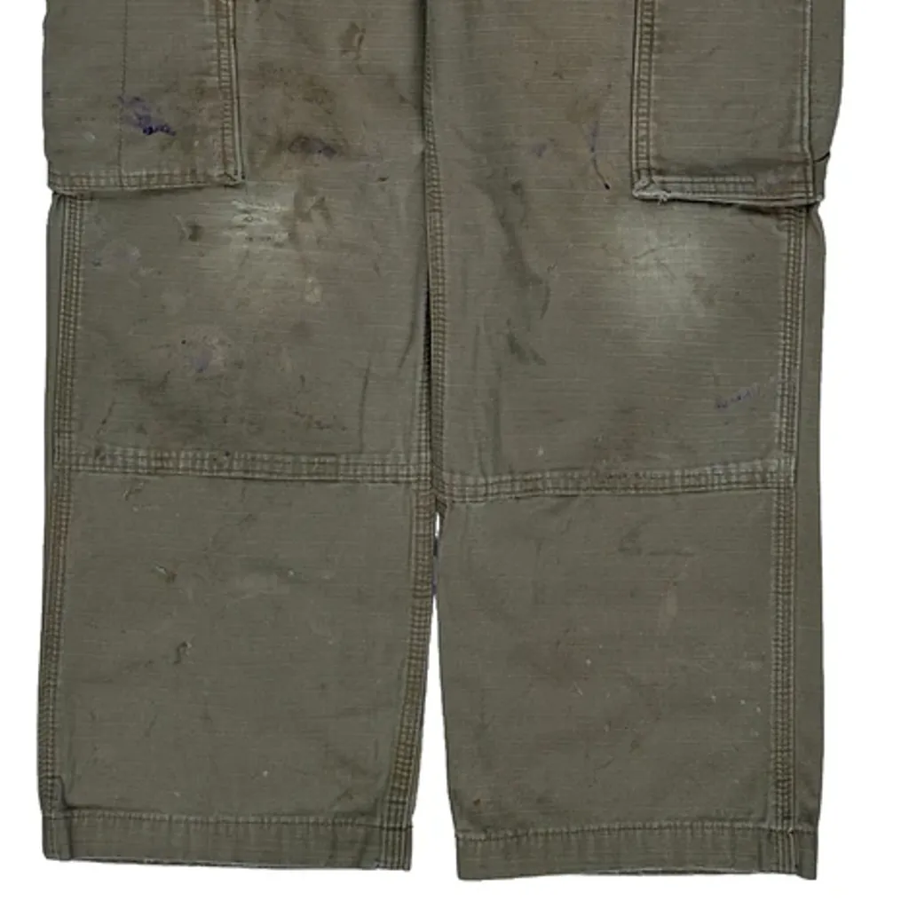 Carhartt Double Knee Cargo Trousers - 30W 29L Grey Cotton - Image 9