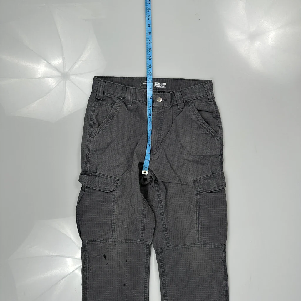 Carhartt Cargo Trousers - 30W 29L Grey Cotton Blend - Image 4