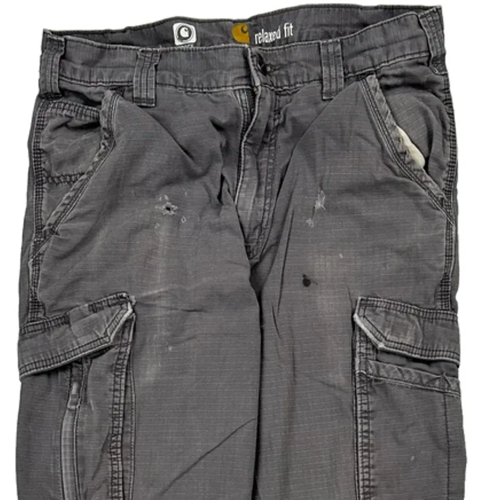 Carhartt Cargo Trousers - 30W 32L Grey Cotton - Image 8