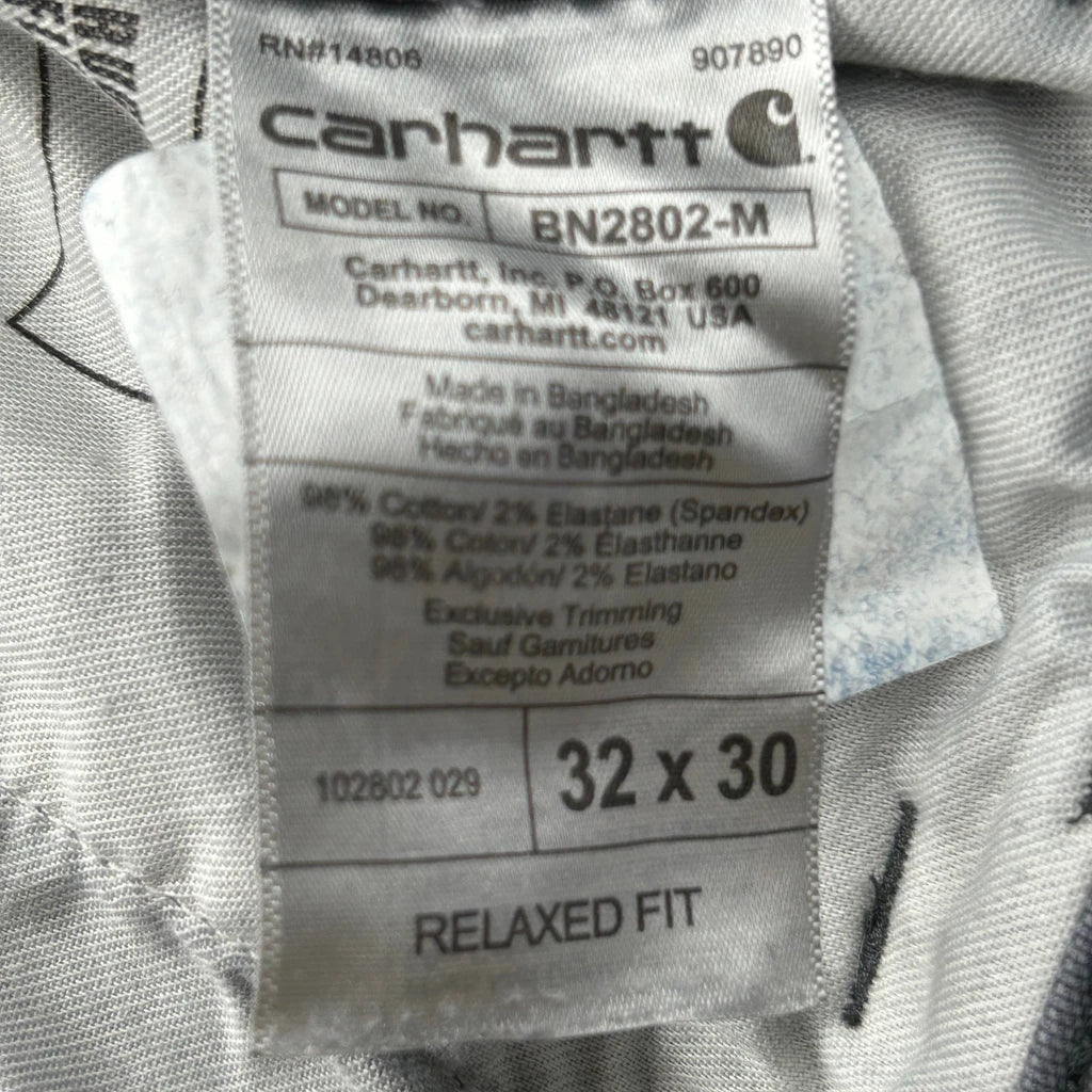 Carhartt Double Knee Cargo Trousers - 31W 28L Grey Cotton - Image 6