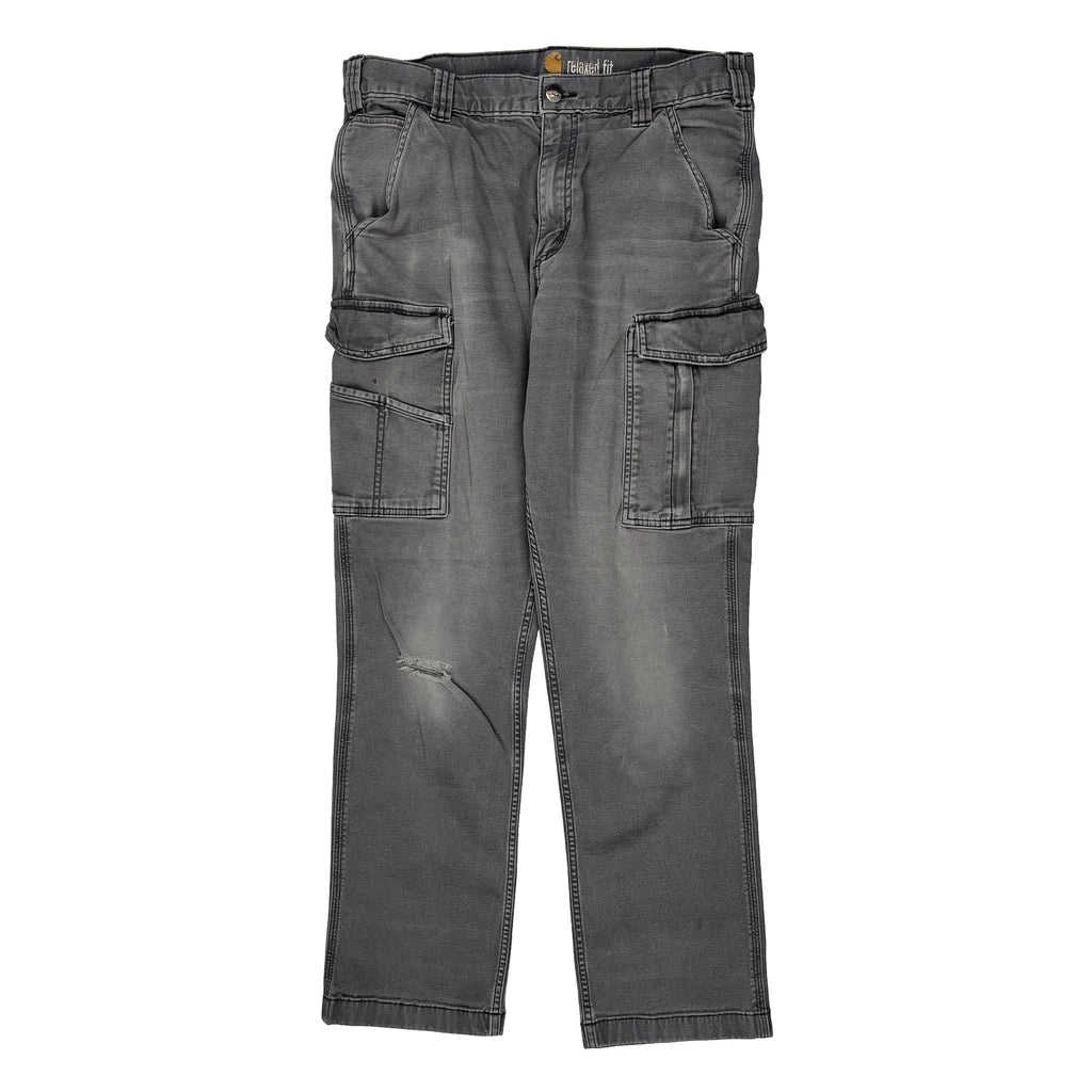 Carhartt Cargo Trousers - 32W 30L Grey Cotton - Image 2