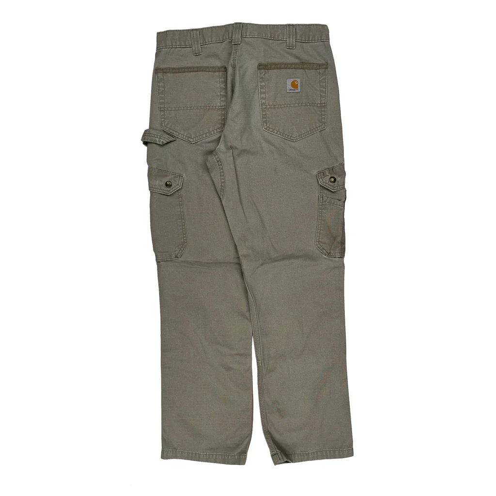Carhartt Cargo Trousers - 33W 32L Grey Cotton - Image 2