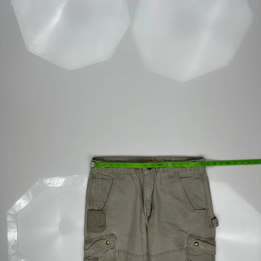 Carhartt Cargo Trousers - 33W 32L Grey Cotton - Image 3